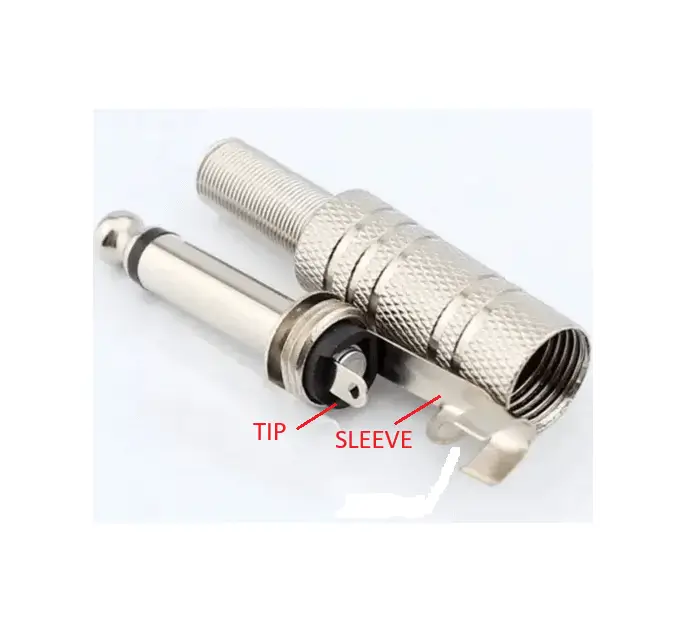  exemplo de imagem real das partes de um plug p10 180 graus