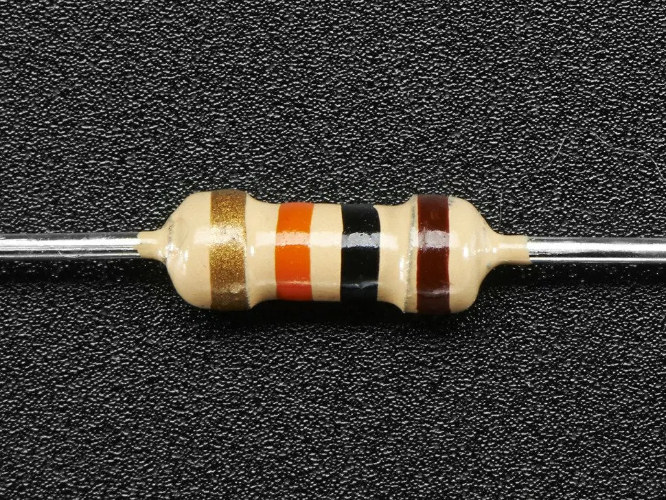 Imagem real de resistor de 10k